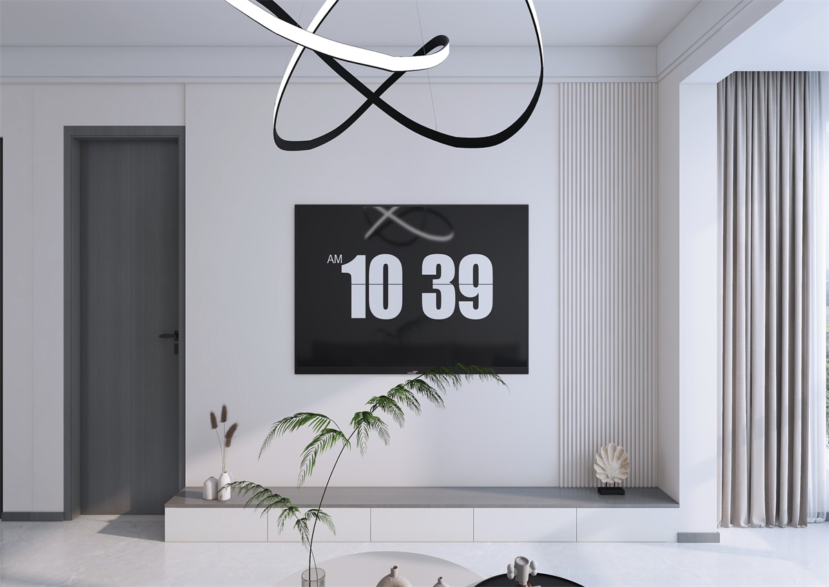 攬秀苑110㎡ | 小戶型裝修模板來了！現(xiàn)代簡約風+黑白灰百看不膩