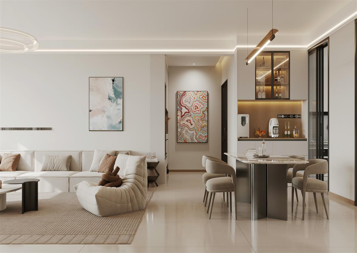 玉庭華府142㎡ | 給喧囂世界按下暫停鍵，現(xiàn)代簡(jiǎn)約風(fēng)的松弛感誰(shuí)能拒絕！