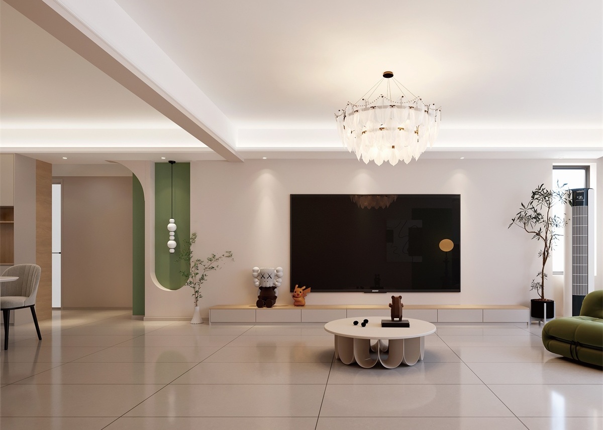 中海河山郡 | 133㎡輕法式浪漫，『奶油白+薄荷綠』美的剛剛好！