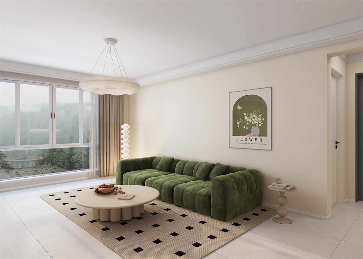 泰雲(yún)庭116㎡ | 奶油白+橄欖綠打造的輕法式小家，清新又自然！